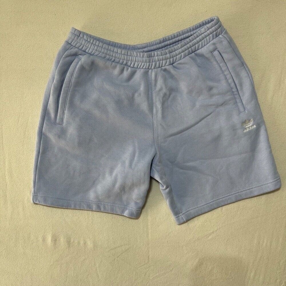 Adidas Essentials Shorts Men's‎ Size Large IB2017 Baby Blue Lounge Fleece